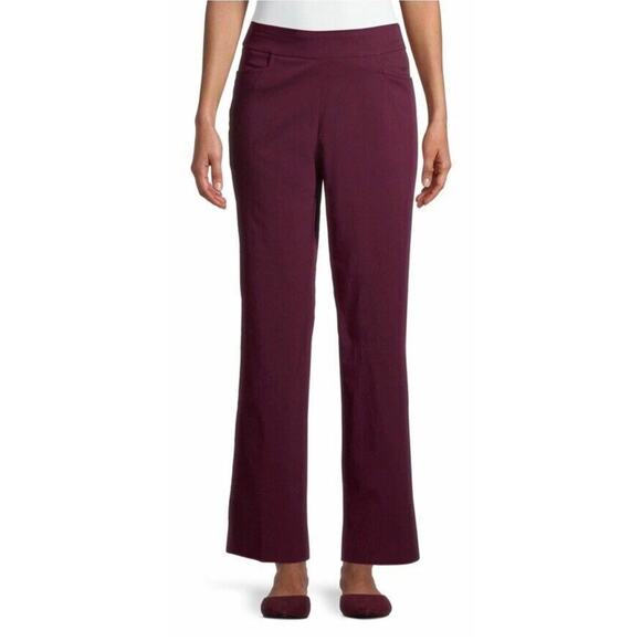 Time And Tru Women’s Burgundy Purple XL (16-18) Millennium Pull-On Stretch Pants - Picture 1 of 10